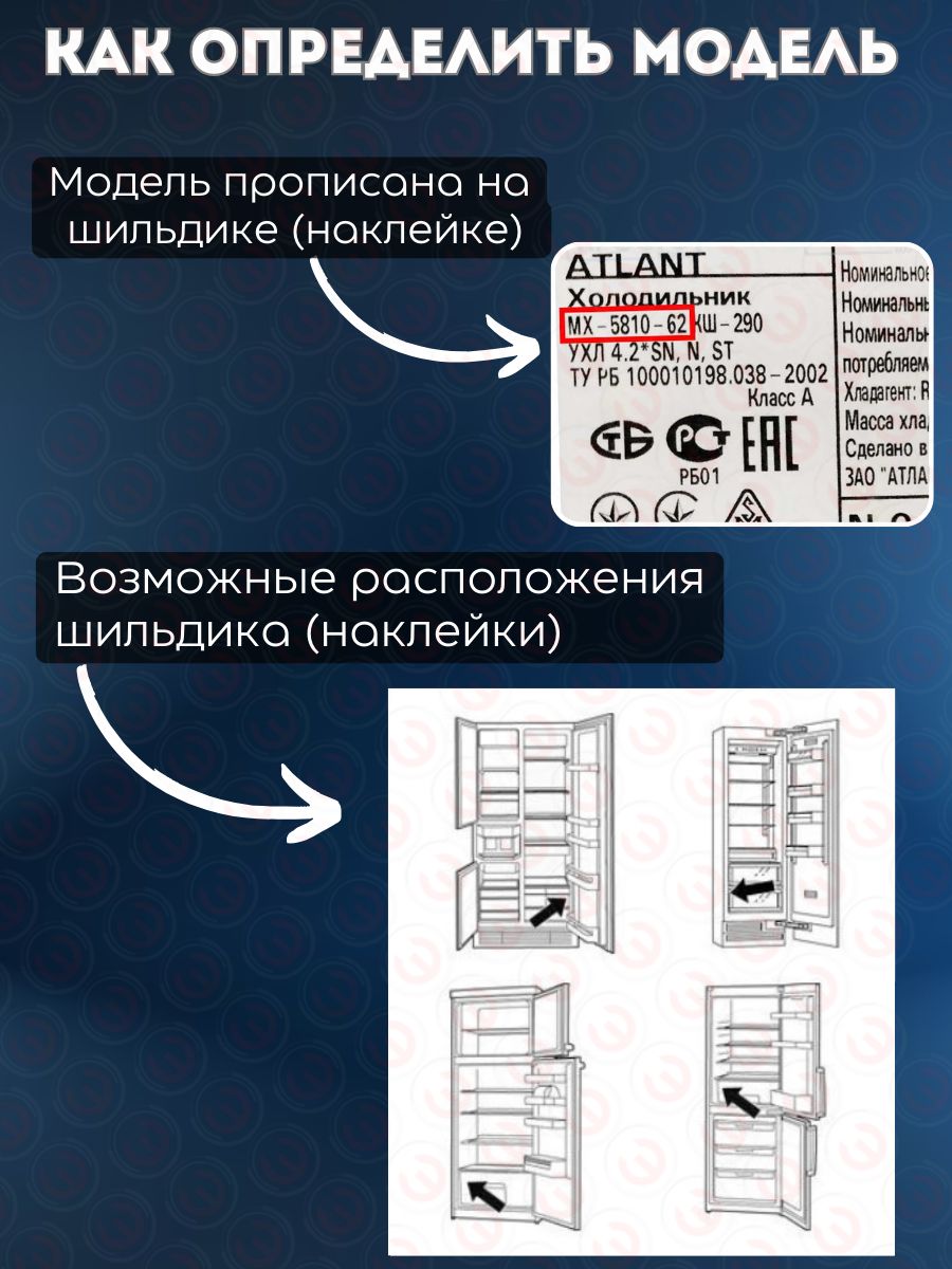 Боковые полки для холодильника атлант