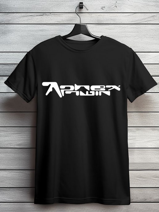 унисекс музыка Aphex Twin апекс твин техно футболка с логоти