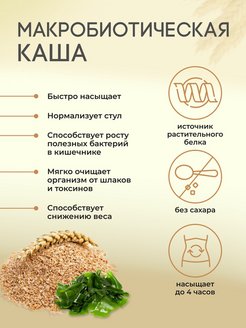 Каша макробиотическая пшеничная со льном перфект органикс