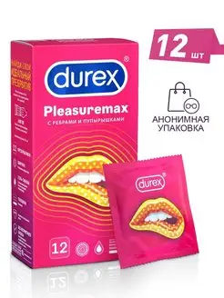 Презервативы Pleasuremax с ребрами и пупырышками 12 шт