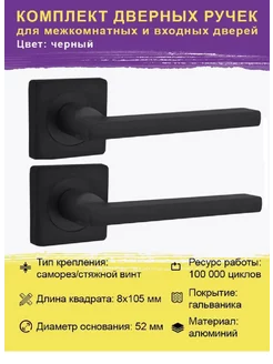 Комплект дверных ручек POLO JK BL