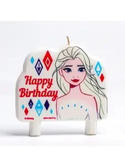 Свеча в торт Happy Birthday Холодное сердце