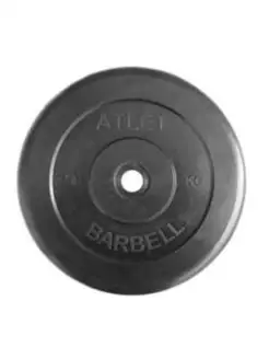 Диск обрезиненный черный Barbell d-26 20 кг