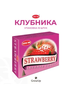 Клубника 10 шт - благовония ароматические конусы ХЕМ