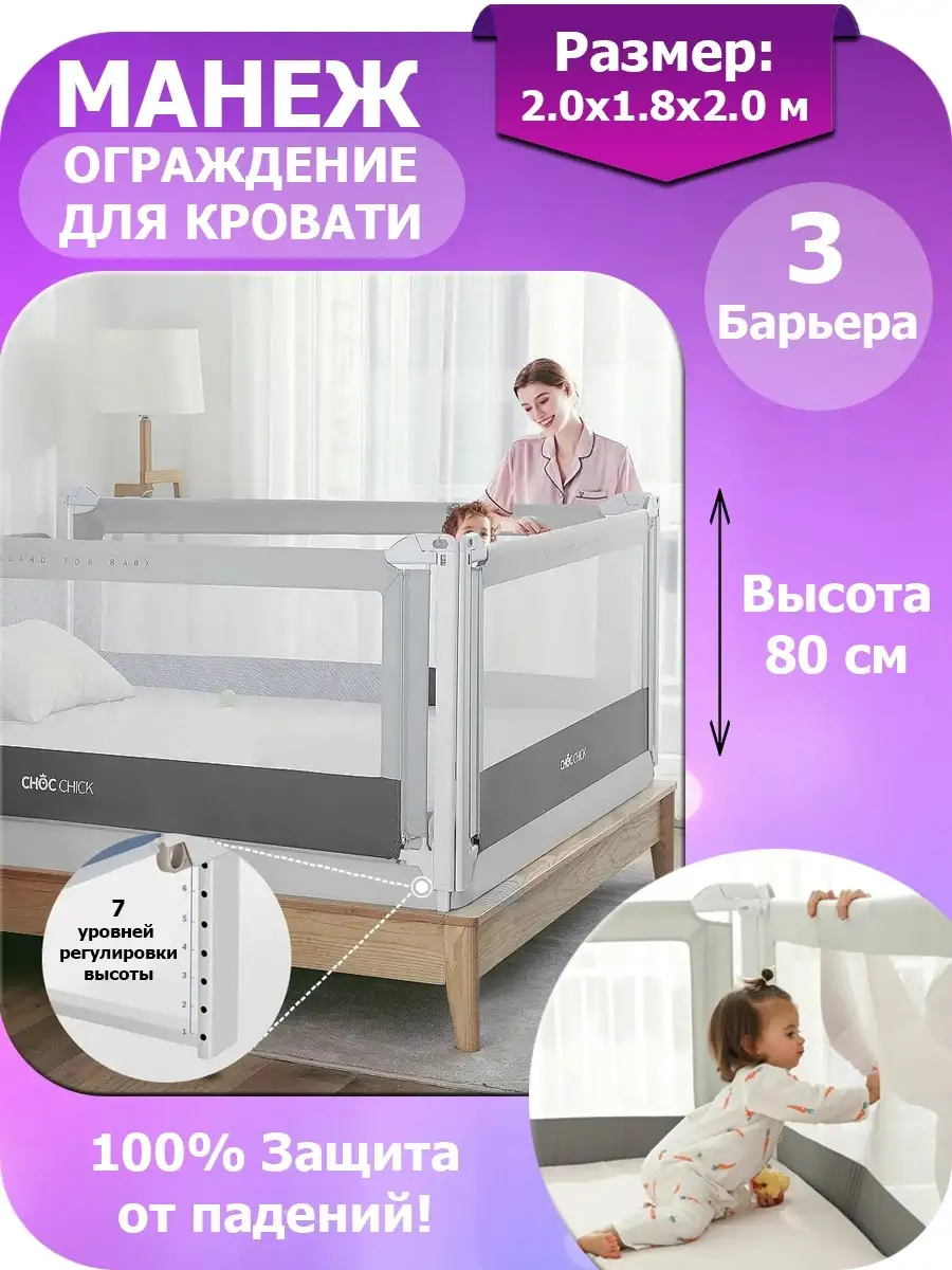 Ограждение для кровати MediQ 11270/KD