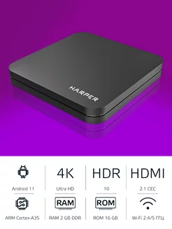 Медиаплеер Android 11.0 Box Smart TV приставка ABX-215