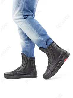 Зимние ботинки на меху, из натуральной 100% кожи