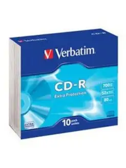 Диски DVD-R 4,7 GB 16x CB 10, 10 штук