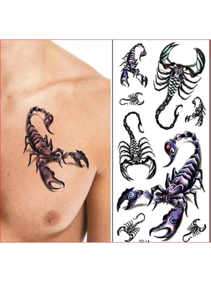 Переводная Татуировка Скорпион