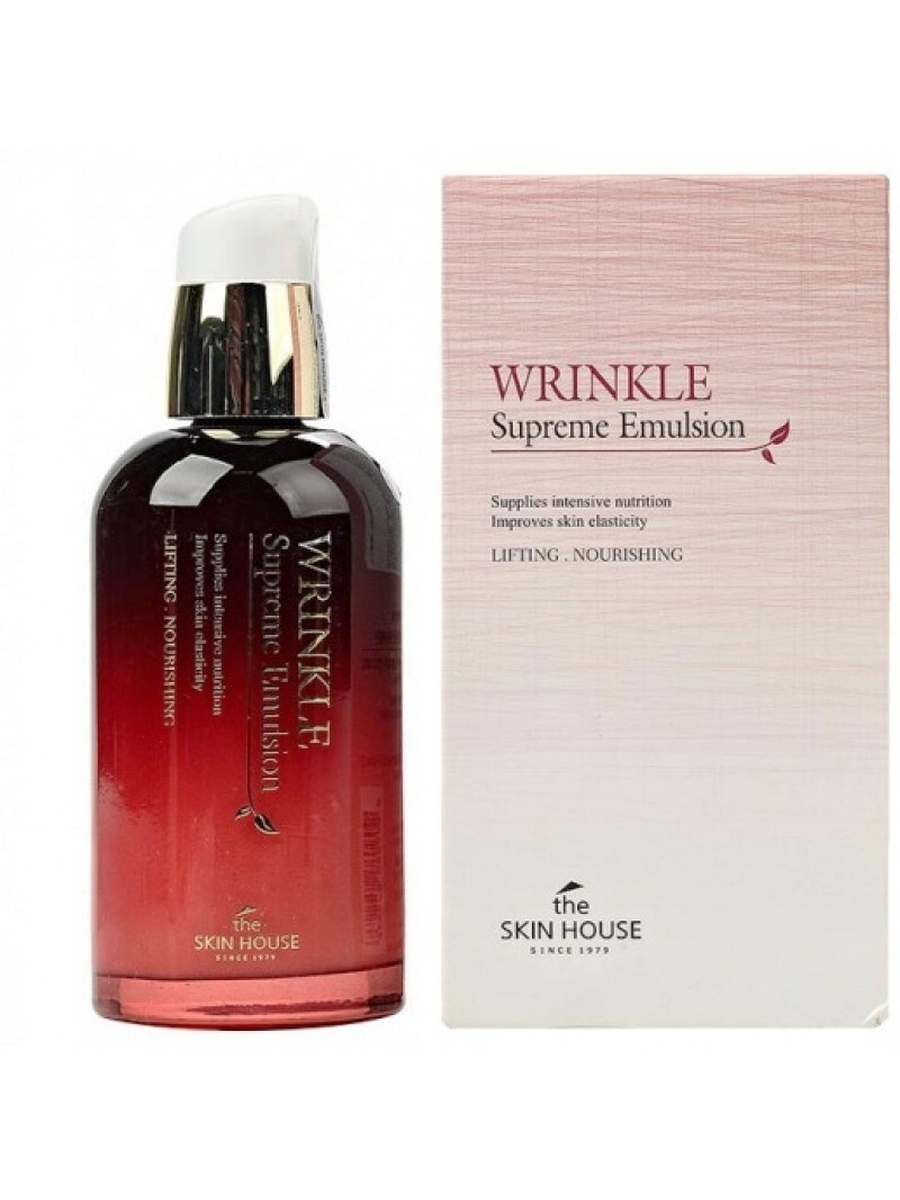 Skin House Wrinkle женьшенем Supreme. Питательный тонер с женьшенем the Skin House Wrinkle Supreme Toner, 130мл. Skin House сыворотка. Skin House эмульсия.