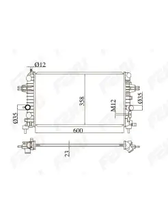 Радиатор охлаждения (сборный) Opel Astra H (04-) Zafira B (0…