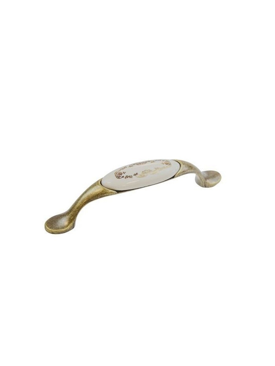 Ручка-скоба мебельная Sanberg кер/мет 96-7456 колосок бронза/керамика