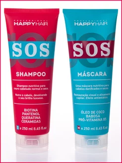 HAPPY HAIR SOS шампунь + SOS маска набор 250 250 ml