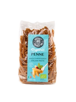 Цельнозерновая Паста из твёрдой пшеницы PENNE 500г Organic