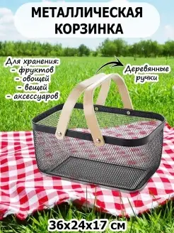 Корзинка металлическая для хранения