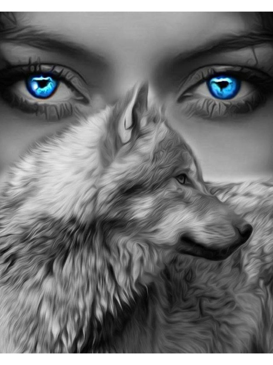Волчьи глаза у девушки