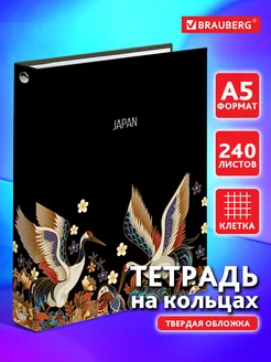 Тетрадь на кольцах А5 240л. клетка, 60г м2, твердый картон