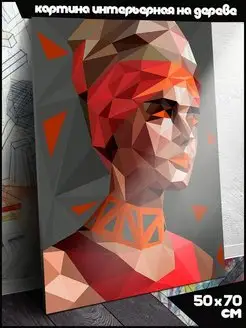 лоу поли арт девушка low poly art girl