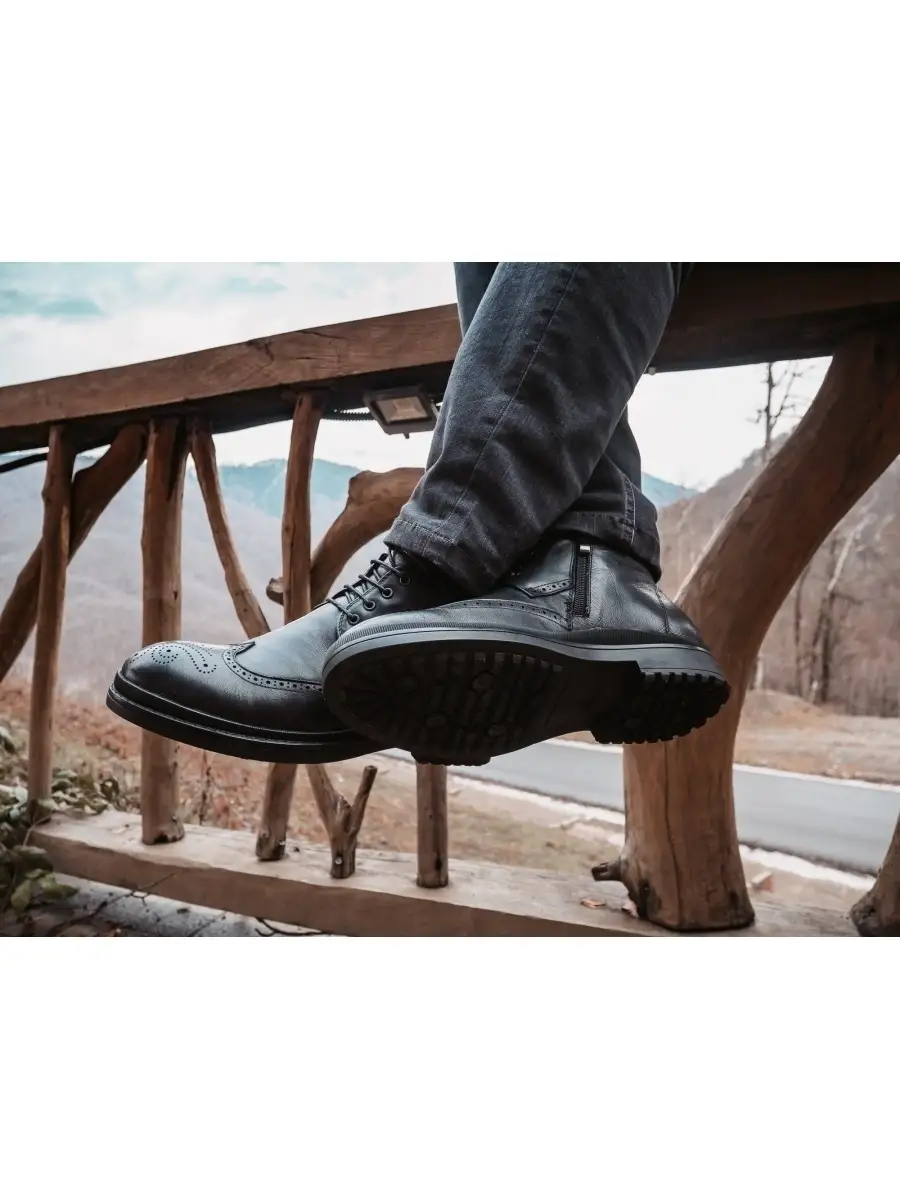 Ботинки мужские зимние кожаные полуботинки OXFORD SHOES 51719607 купить за4 620 ₽ в интернет-магазине Wildberries