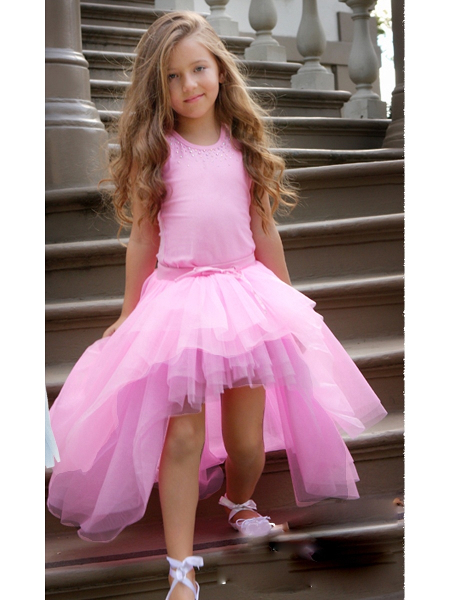 Пышная розовая юбка для девочки