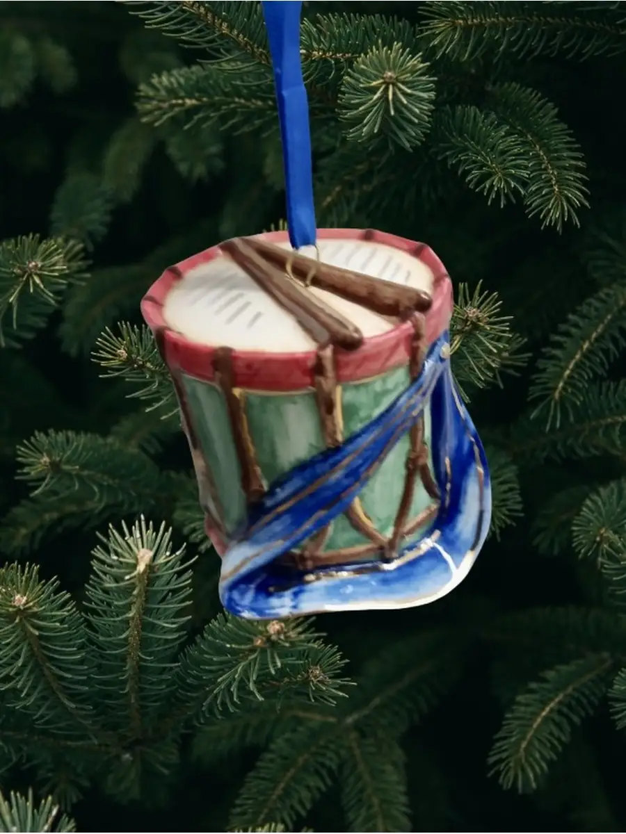 Подвесное украшение новогоднее Magic Time Барабан разноцветное 5,5 х 5 х 6,5 см