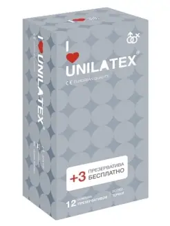 Разноцветные презервативы Unilatex Multifruit - 15 шт