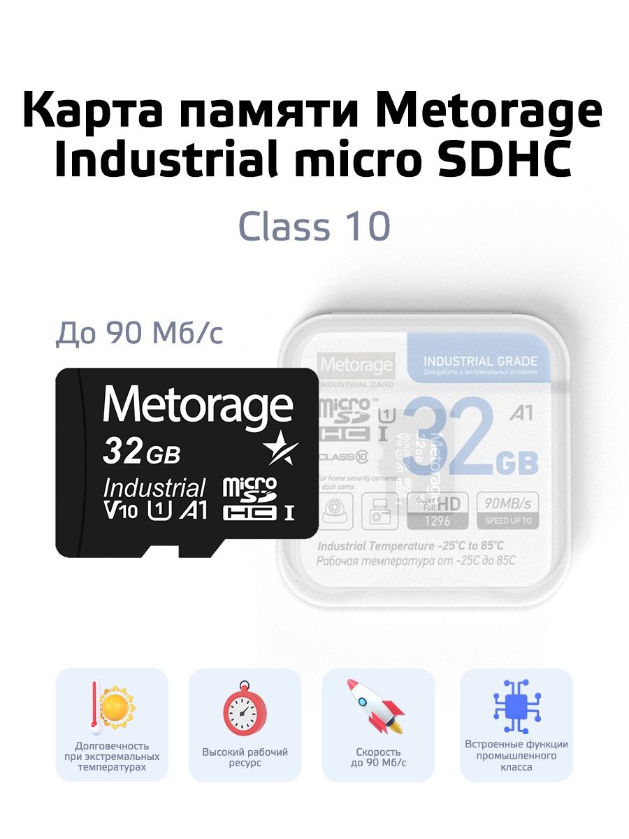 Карта памяти microsdxc 64gb metorage industrial