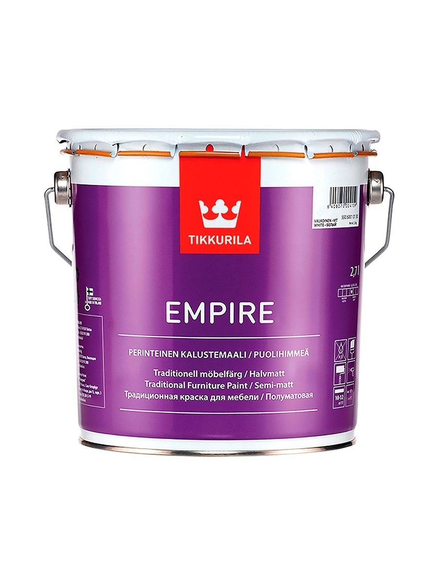 Моющая краска тиккурила. Tikkurila краска Empire. Краска Tikkurila для мебели Empire Эмпире. Краска Тиккурила алкидная тиксотропная. Tikkurila Empire база a 2,7 л.