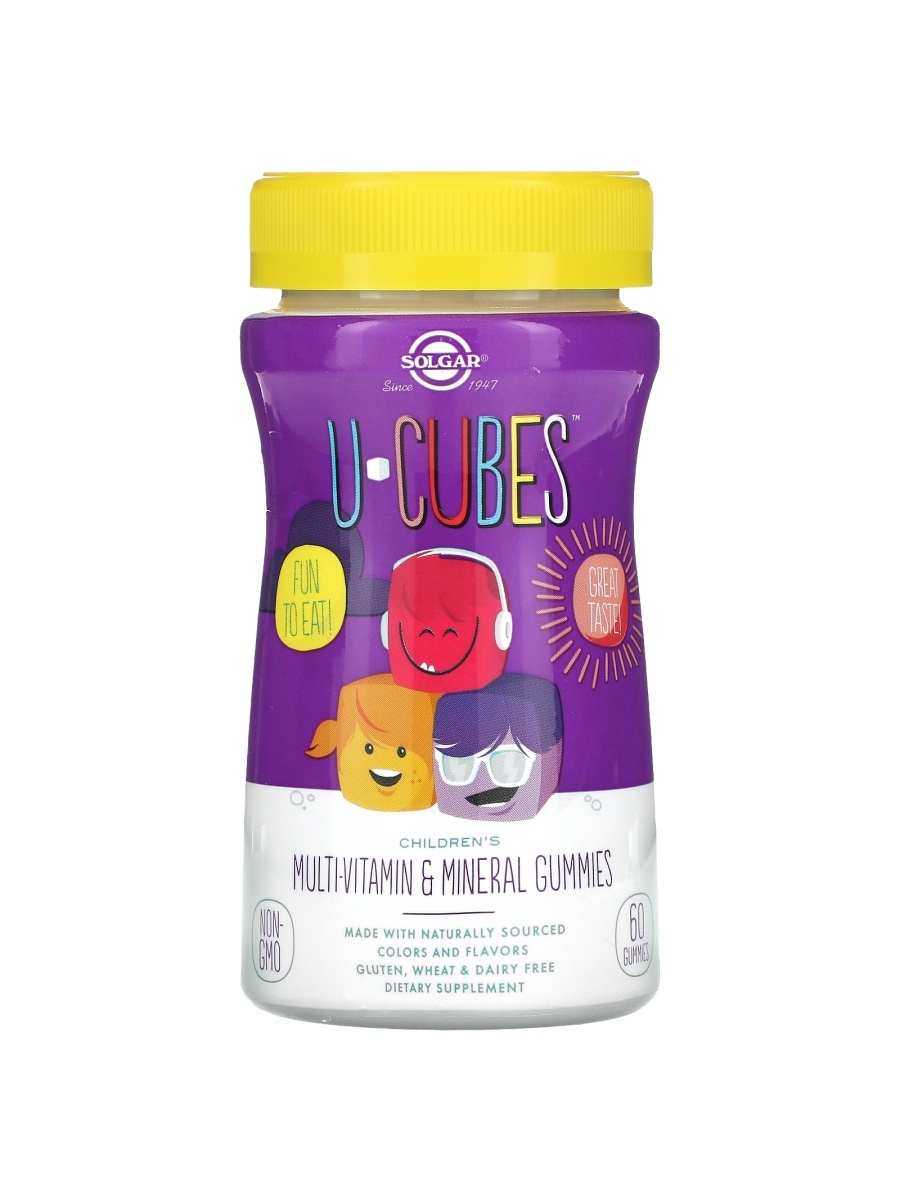 Solgar u-Cubes, жевательные. U-Cubes, children's Multi-Vitamin & Mineral Gummies. U Cubes Multivitamin Solgar.