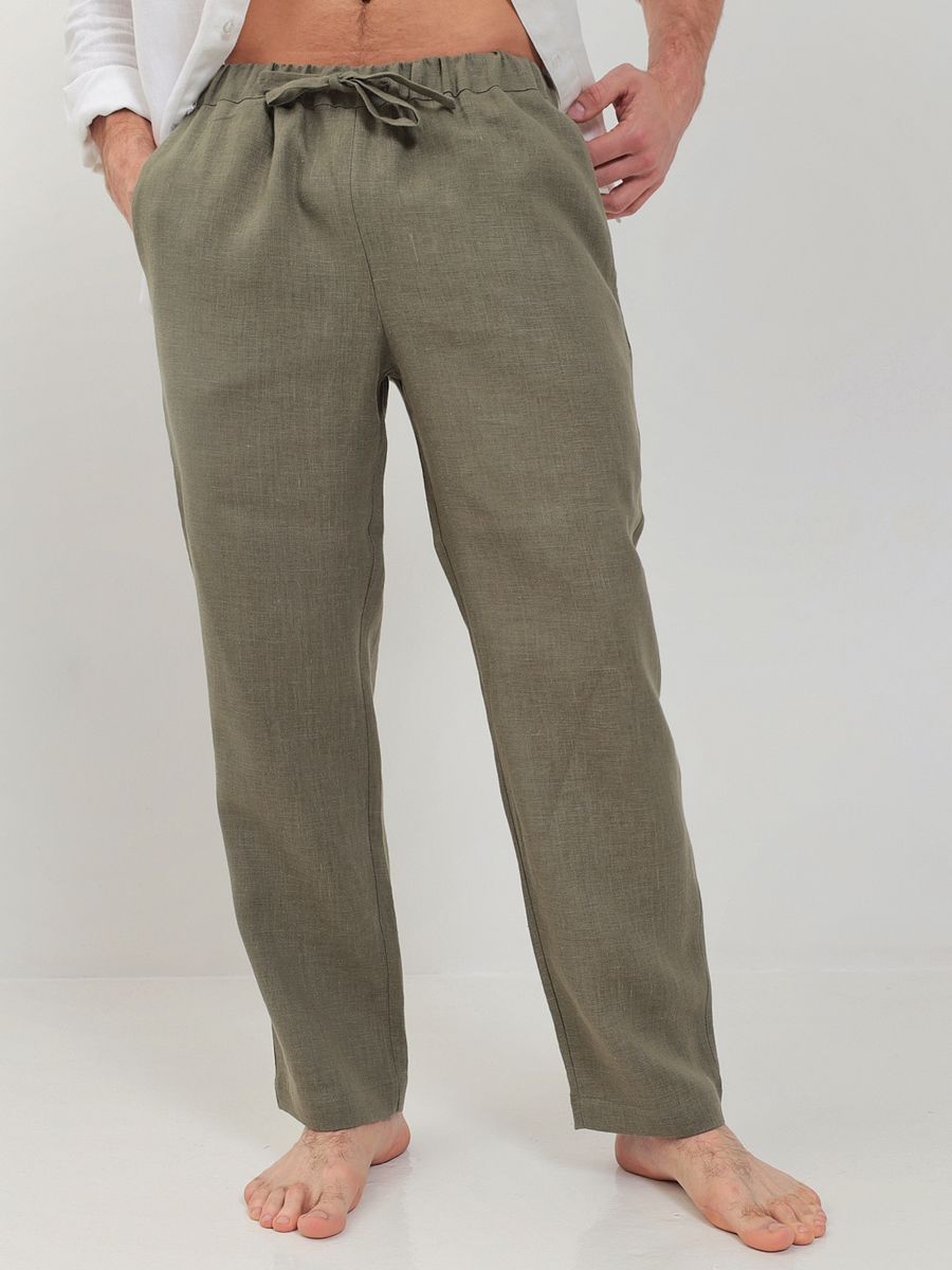Мужские льняные брюки на резинке In Linen 53746980 купить винтернет-магазине Wildberries