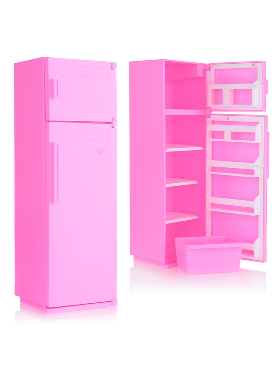 Огонёк холодильник розовый