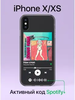 Чехол на iPhone X, XS, Spotify, Пошлая Молли - Нон стоп