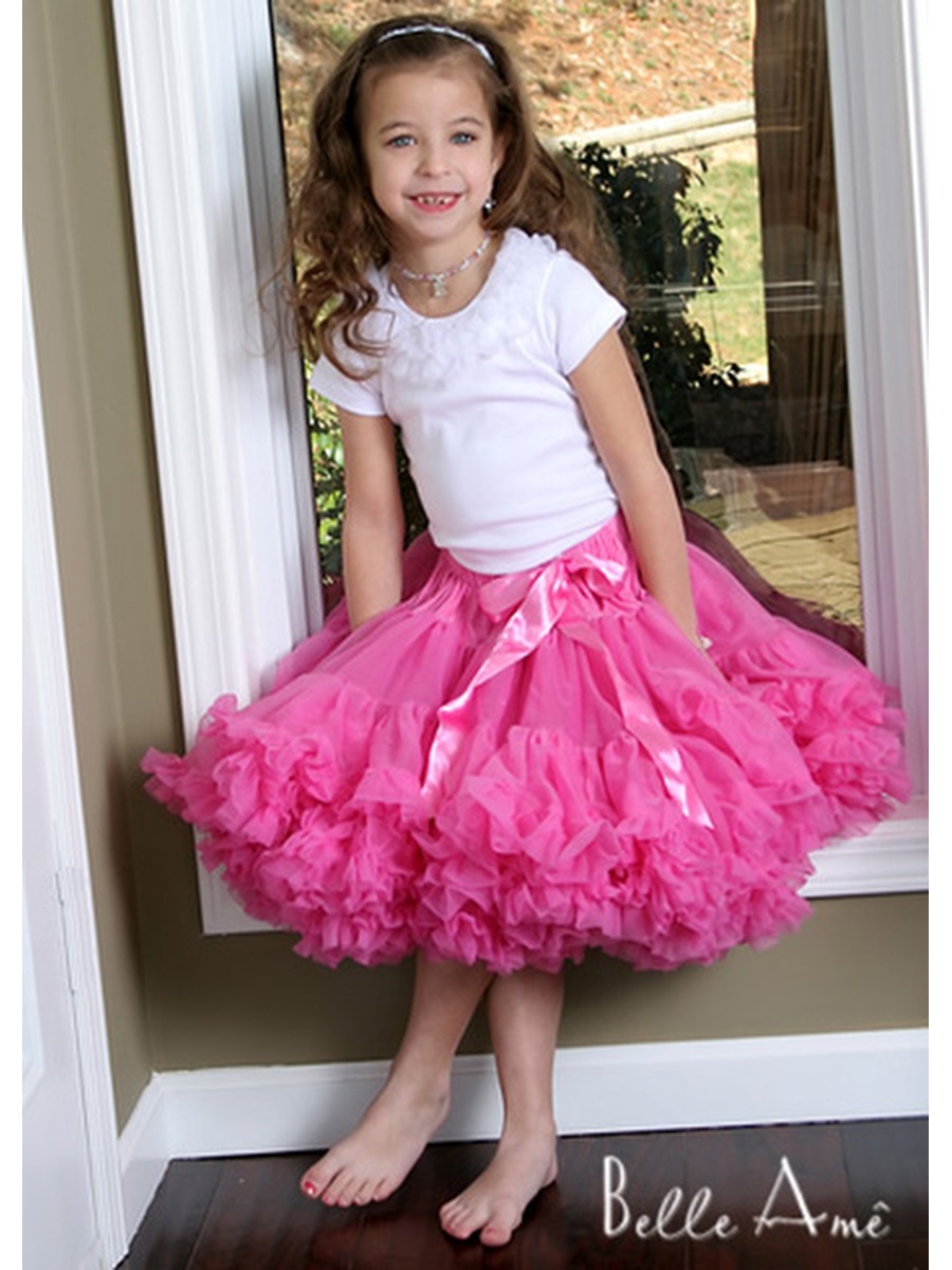 Пышная розовая юбка для девочки