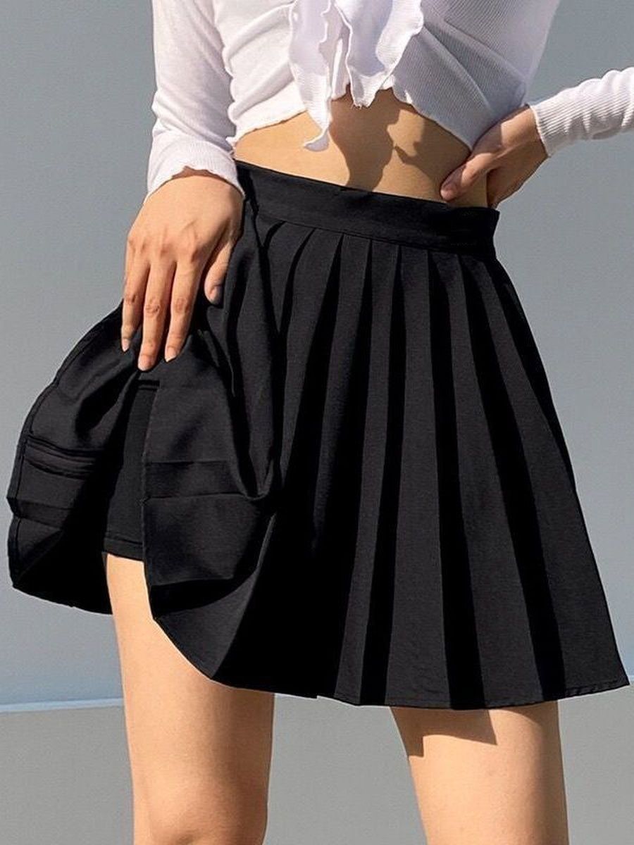 Плиссированная мини юбка с ALIEXPRESS