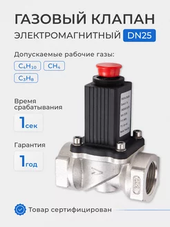 Газовый электромагнитный клапан DN25 1"