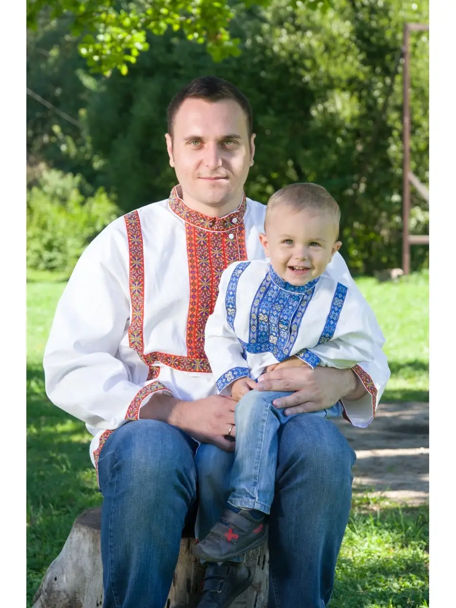 Русская народная рубаха для мальчика, р-р 58, рост 98-104 см