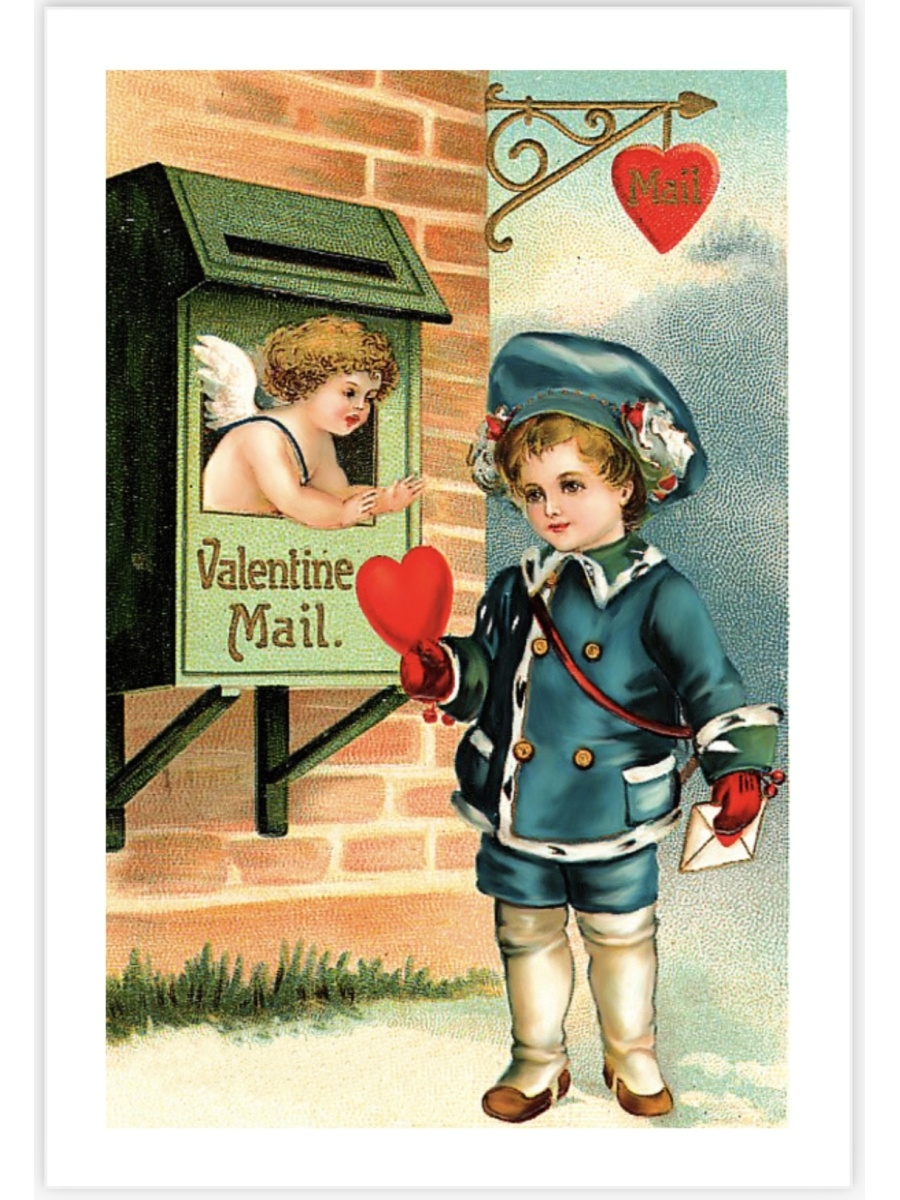 Винтажные открытки с днем Святого Валентина