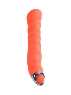 Оранжевый силиконовый G-вибратор PURRFECT SILICONE G-SPOT