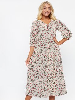 Льняное платье длинное большие размеры стиль бохо PlaceX 59318091 купить за 3 484 ₽ в интернет-магазине Wildberries