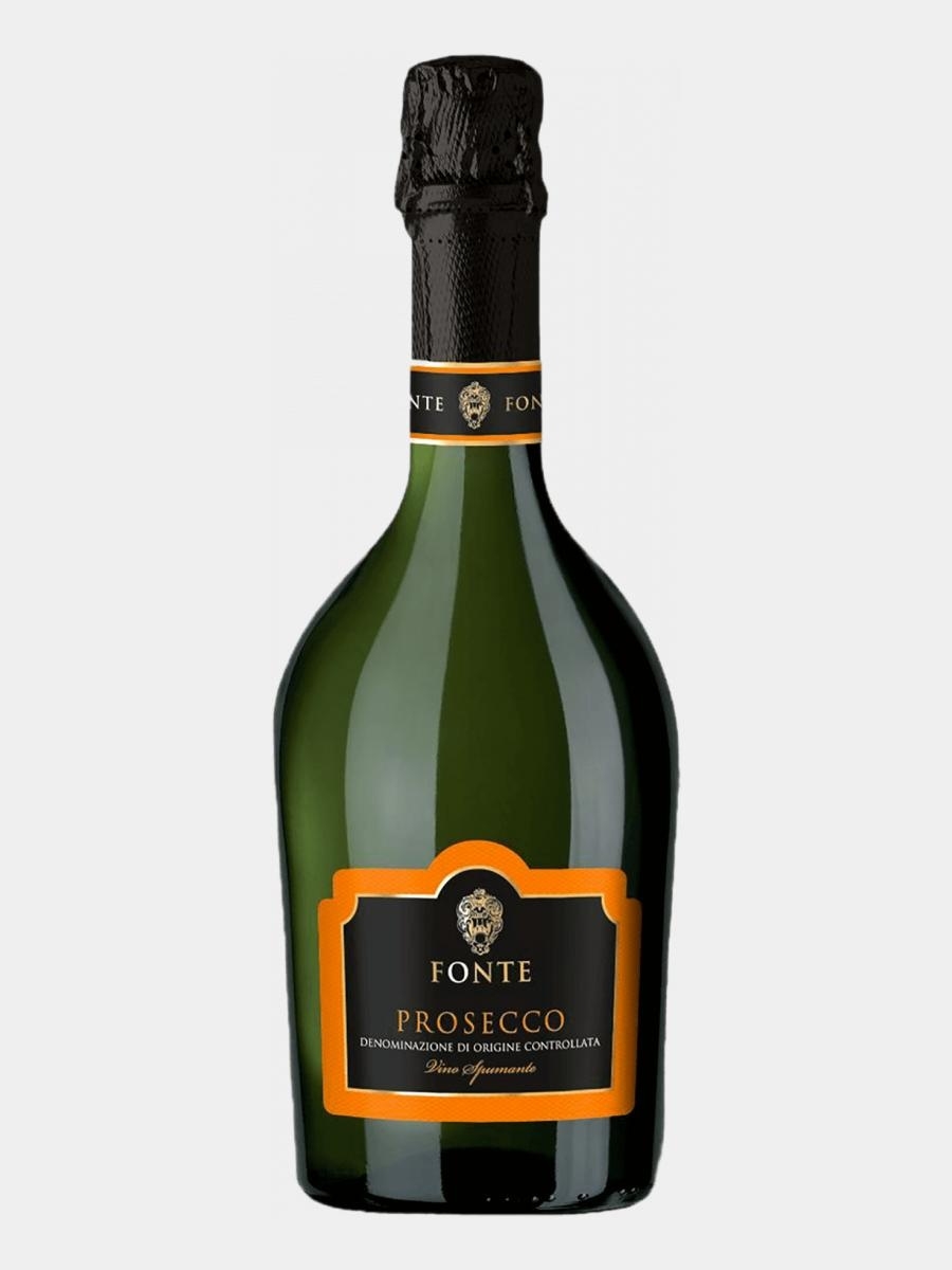 Просекко фонте. Просекко Fonte Brut. Вино Просекко Фонте брют белое.