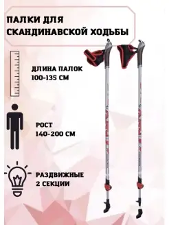 Палки для скандинавской ходьбы 100-135см