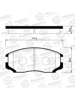 Тормозные колодки передние DAIHATSU, TOYOTA, MITSUBISHI