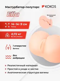 Мастурбатор-полуторс Ella без вибрации