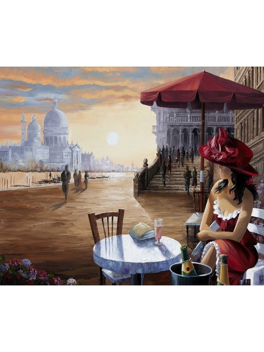 Картина 40х50. Венеция кафе в живописи картины. Картина по номерам Венеция кафе. Раскраски по номерам кафе. Столики кафе в живописи.