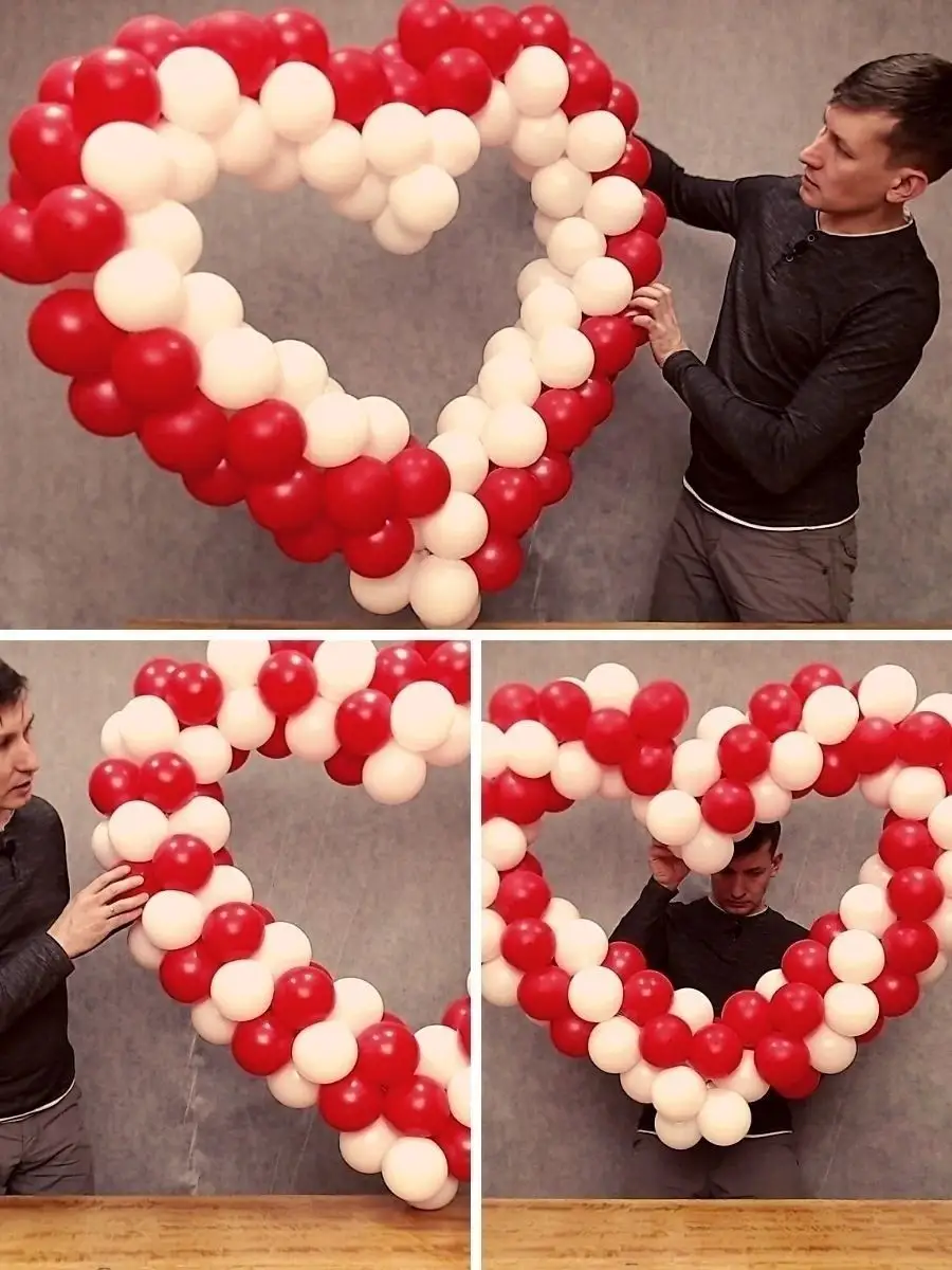 Огромное сердце из воздушных шариков своими руками. Креативная идея от знаменитой Kelly