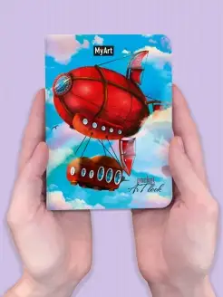 Скетчбук А6 100г м2, 80 листов Pocket Artbook Дирижабль