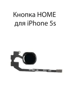 Кнопка Home для Iphone 5S в сборе со шлейфом Черная