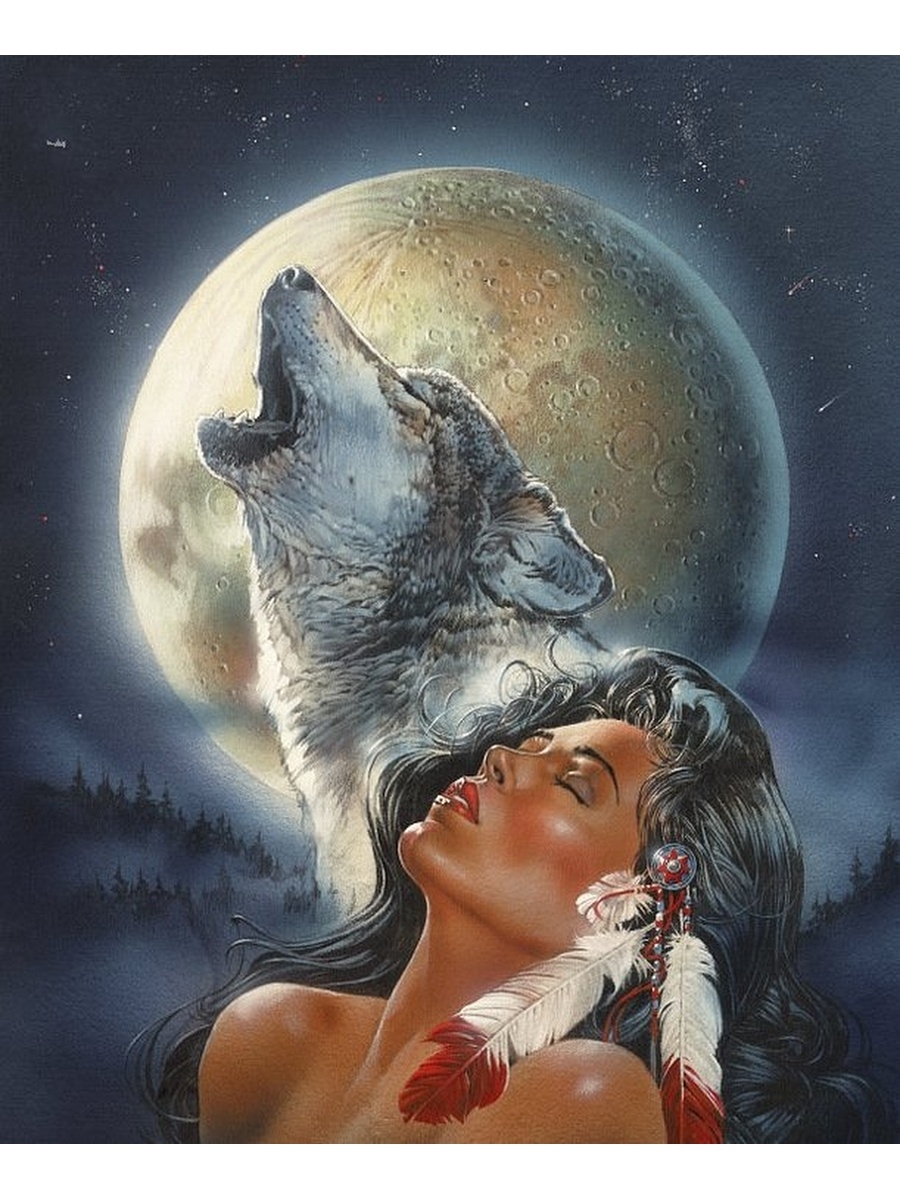 женщина волк картинки красивые