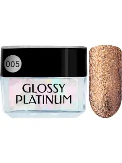 Гель лак для ногтей,с блестками,шиммером Glossy Platinum,5мл