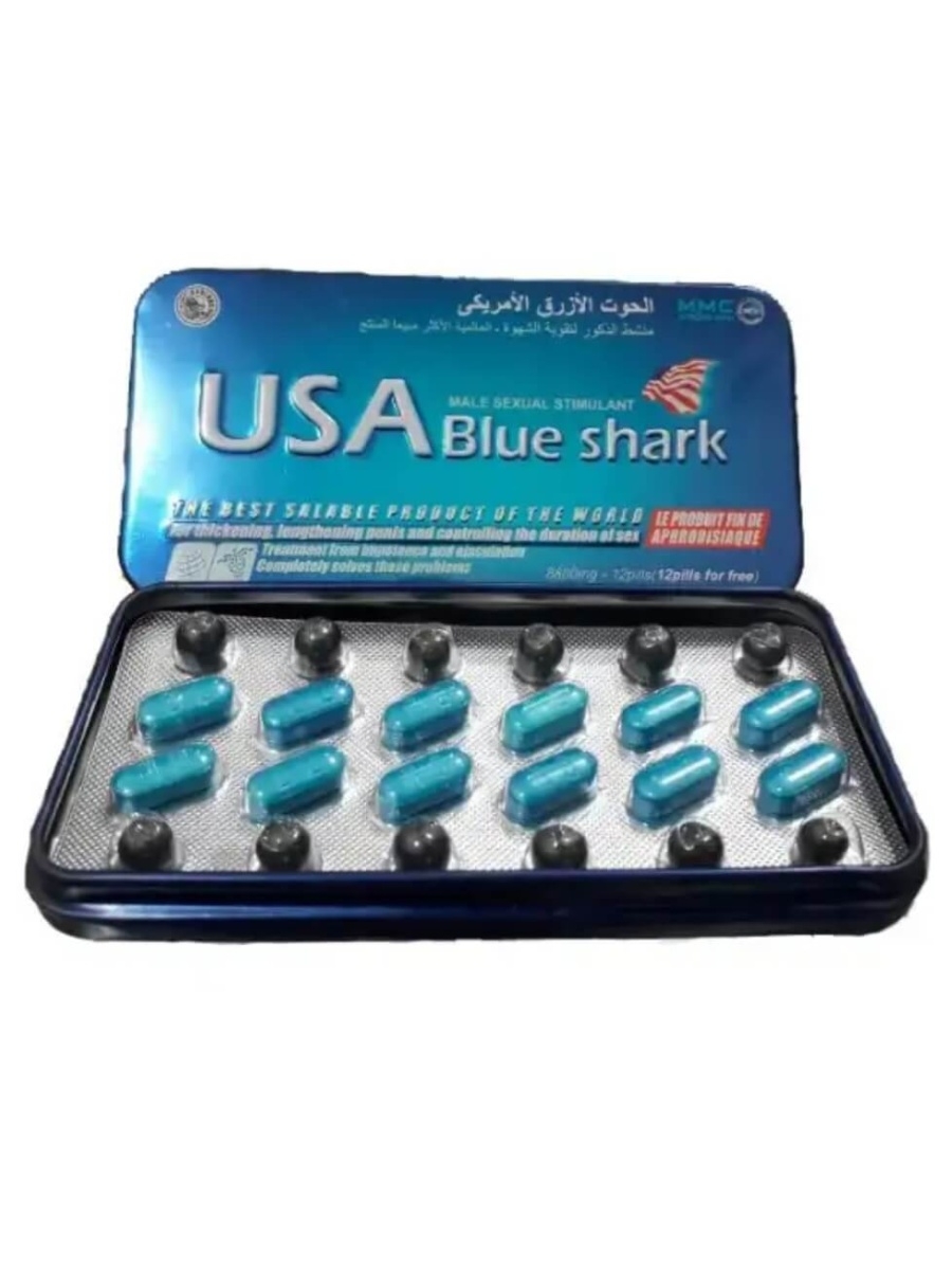 Средство для стояка. Таблетки "USA Blue Shark". USA Blue Shark препарат. Blue Shark препарат для мужчин. Препарат для потенции USA Blue Shark (Акулий хрящ) 12 капс.